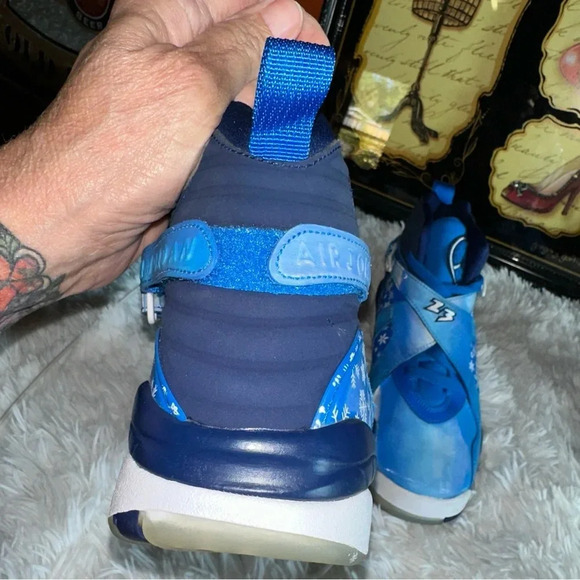 AIR JORDAN 8 Retro Snow Snowflake Blizzard size 6.5Y 8.0 Women 305368-400 - Picture 6 of 9